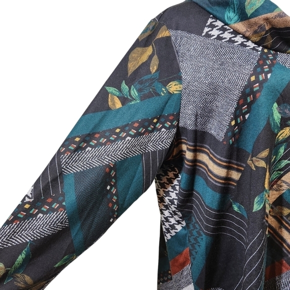 CJ Banks Tunic Leaf Print, sz 3X - Picture 4 of 8